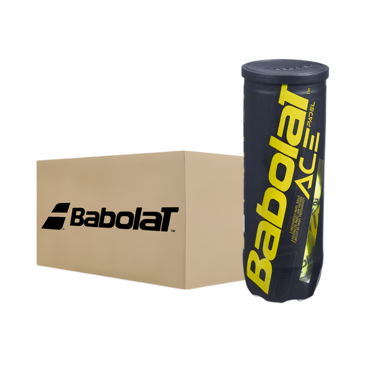 Carton de 24 tubes de balles Babolat Ace