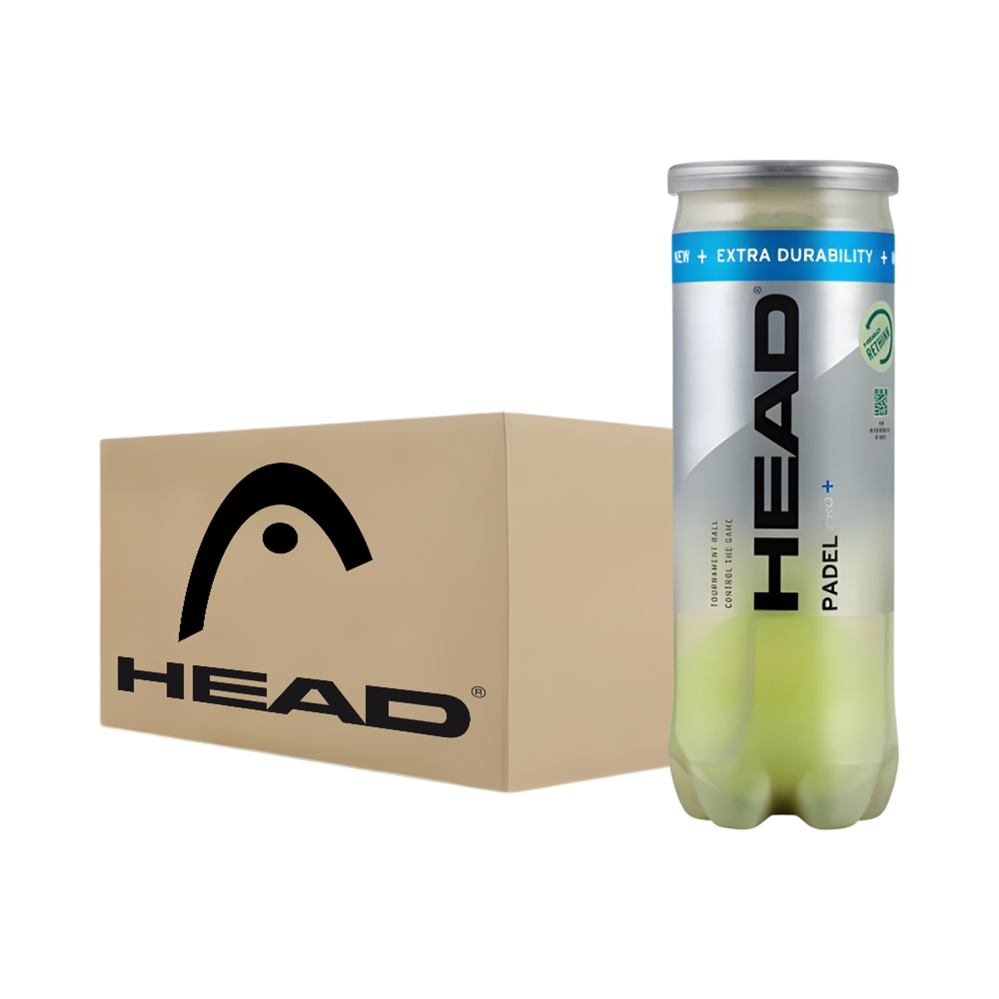 Carton de 24 tubes de balles Head Padel Pro+