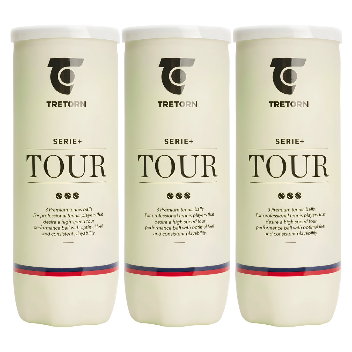 Tripack de 3 balles Tretorn Serie+ Padel Tour