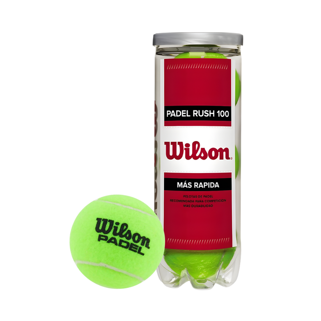 Tube de 3 balles Wilson Padel Rush 100